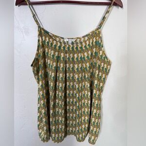 CAbi Seahorse Pleated Cami Tank Top XL